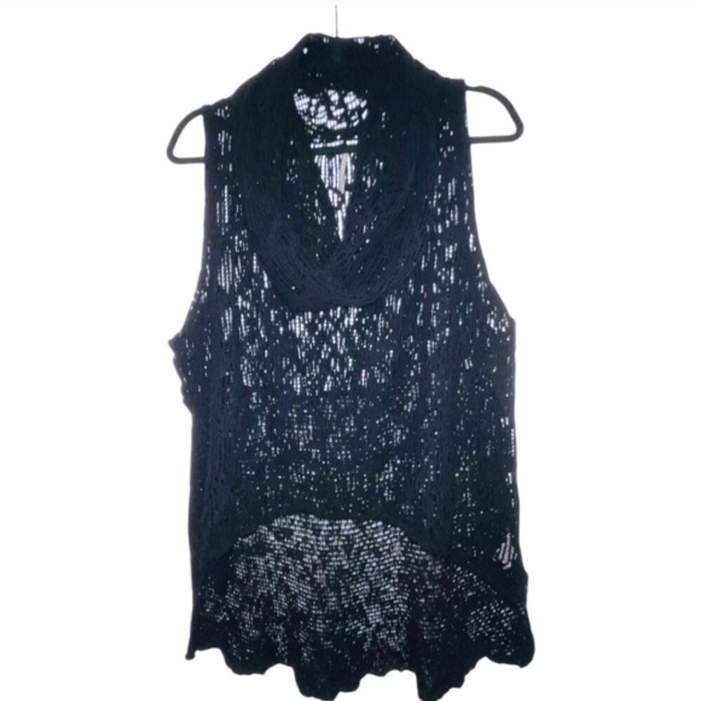 Free People Lace Crochet Top Sz Small Dark Romance Festival Whimsigoth Coquette